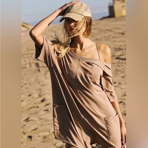 NWT Free People Hot Shot Tee Romper - Picture 2 of 15